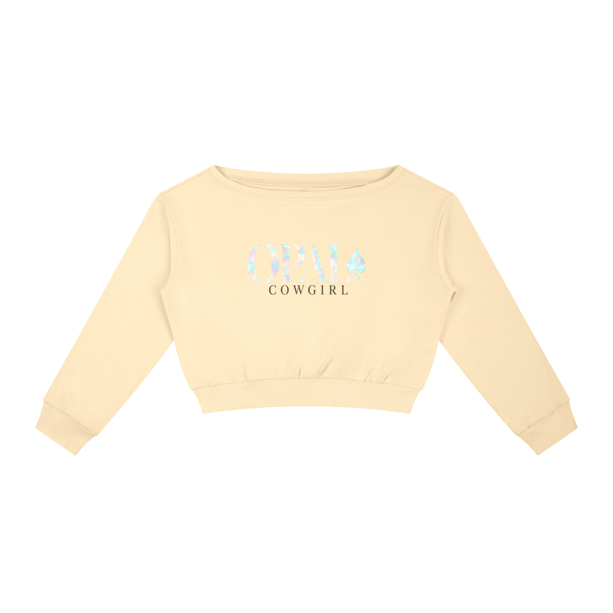 Opal Glow Off-Shoulder Sweatshirt