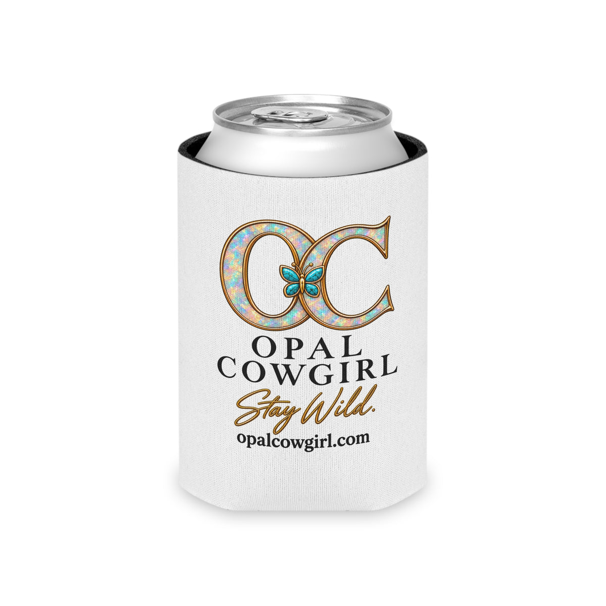 Opal Cowgirl Stay Wild Can Cooler — Regular & Slim