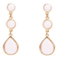 Drops of Pink Opal earrings with bronze settings