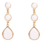 Drops of Pink Opal earrings with bronze settings
