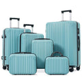 Ice Blue six-piece hard-shell luggage set