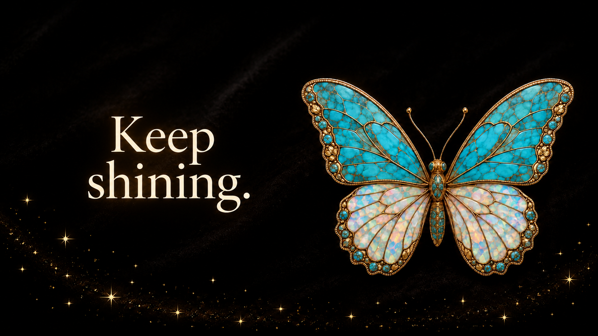 Keep Shining — Butterfly Desktop Wallpaper