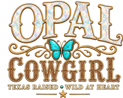 Opal Cowgirl Signature butterfly artwork detail