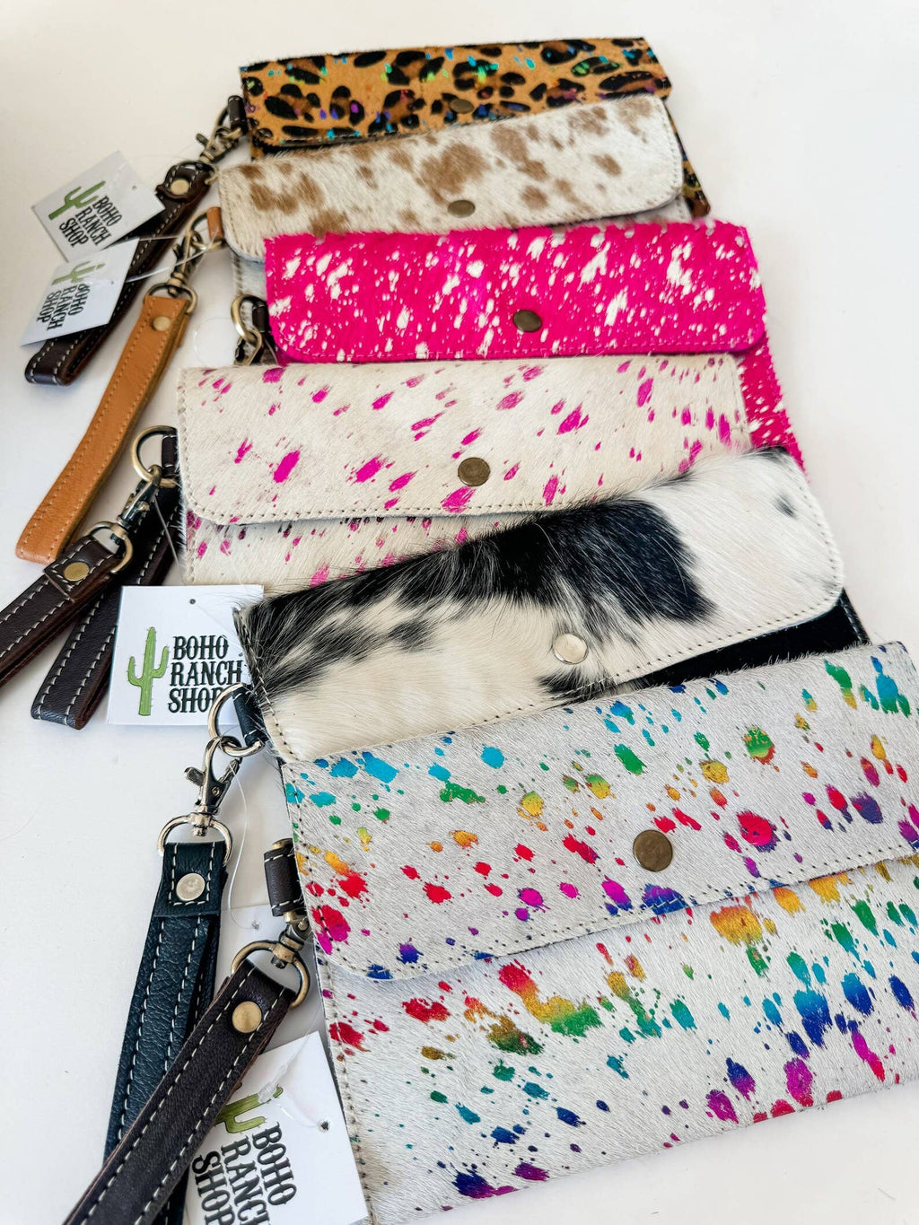 Genuine cowhide wristlet wallet pattern examples