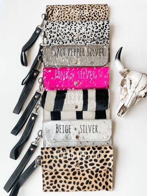 Genuine cowhide wristlet wallet pattern examples