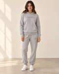 Athletic Heather — styled virtual mockup of the Seek fleece set. Hoodie sold separately.