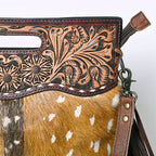 Western leather fringe crossbody bag alternate view