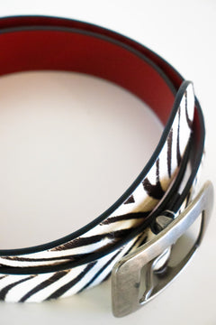 Wild Streak Zebra Belt — PREORDER